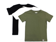 Mads Nørgaard t-shirt Thorlino black/white/army (3-pack)